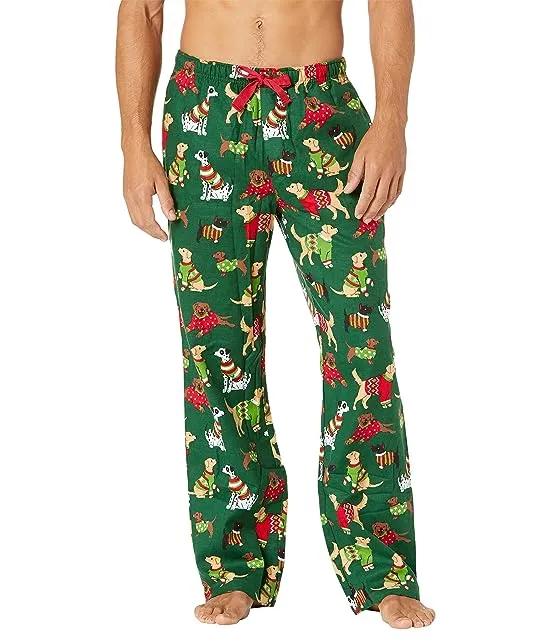Little Blue House by Hatley Woofing Christmas Flannel Pajama Pants