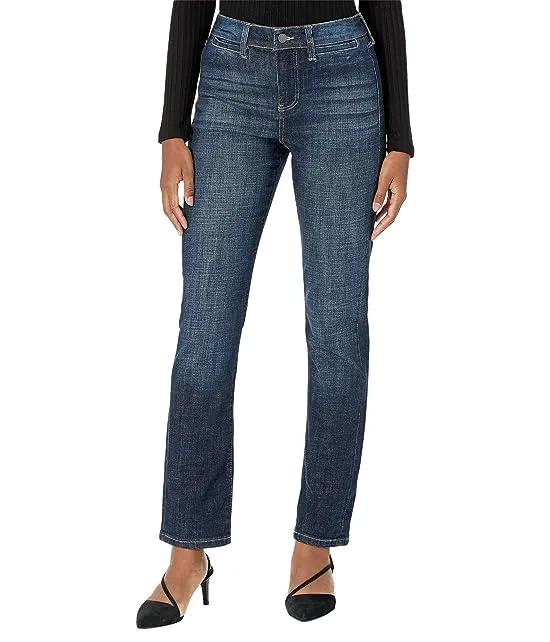 Liverpool Petite Kennedy High-Rise Straight Jeans w/ Welt Pockets 30" in Castle