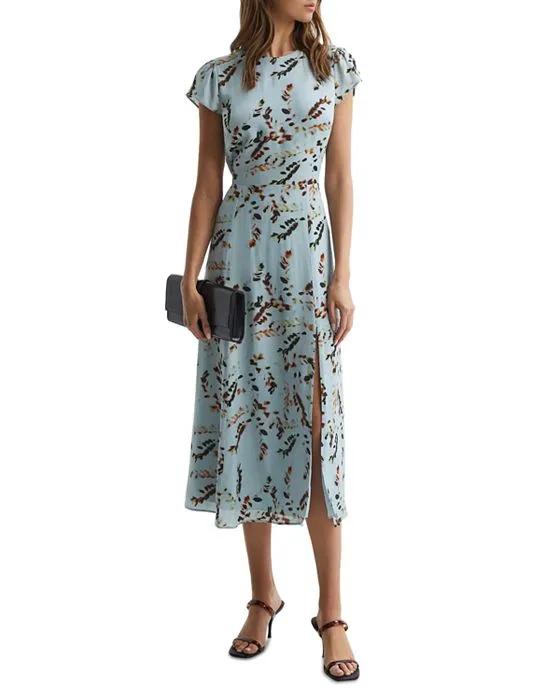 Livia Blurred Floral Midi Dress