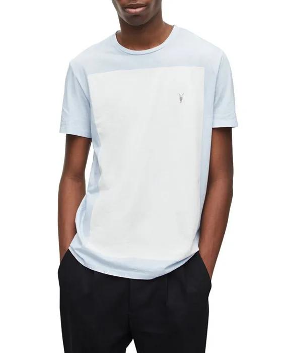 Lobke Cotton Color Blocked Embroidered Logo Tee