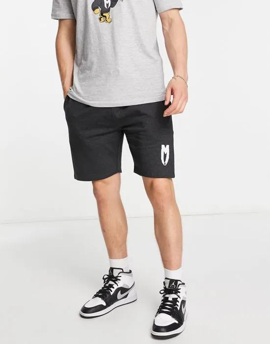 logo jersey shorts in gray