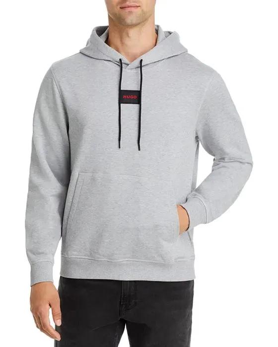Logo Patch Hooded Pullover Sweatshirt