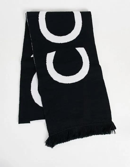 logo scarf in black