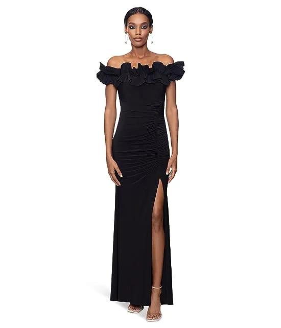 Long Ity Off-the-Shoulder Ruffle