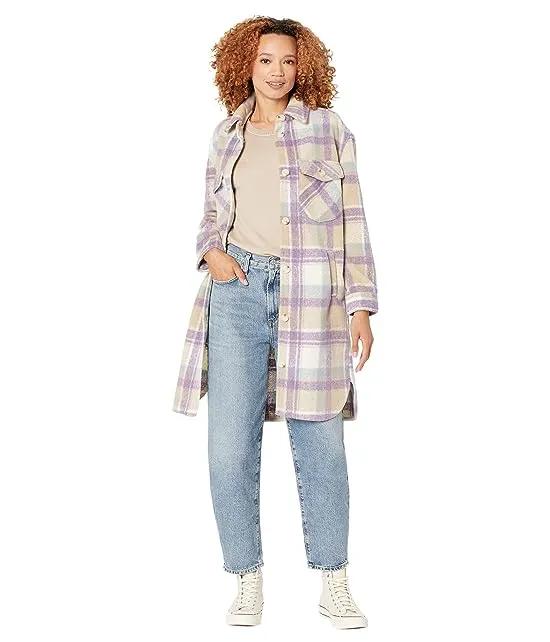 Long Plaid Shirt Jacket in Keep It Up