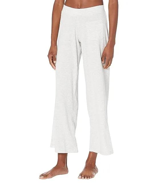 Long Ribbed Flare Pajama Lounge Pants