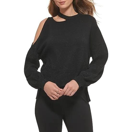 Long Sleeve Asymmetrical Cutout Sweater