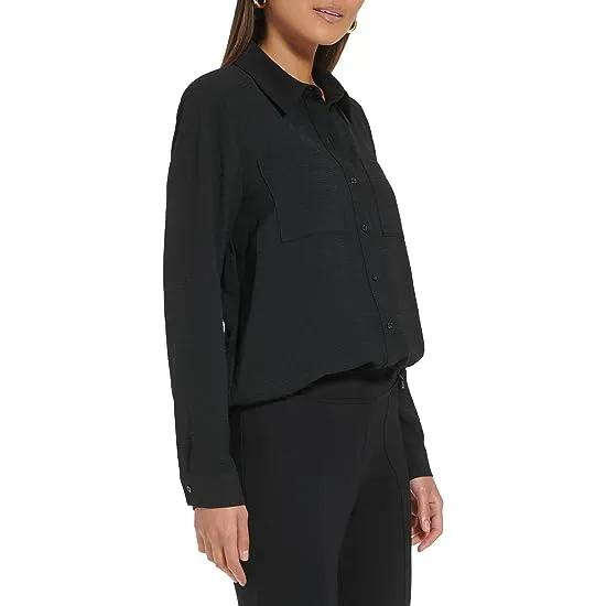 Long Sleeve Button Front with Collar