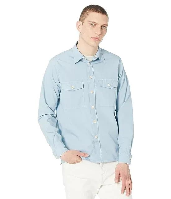 Long Sleeve Casual Fit Shirt Chest Pockets