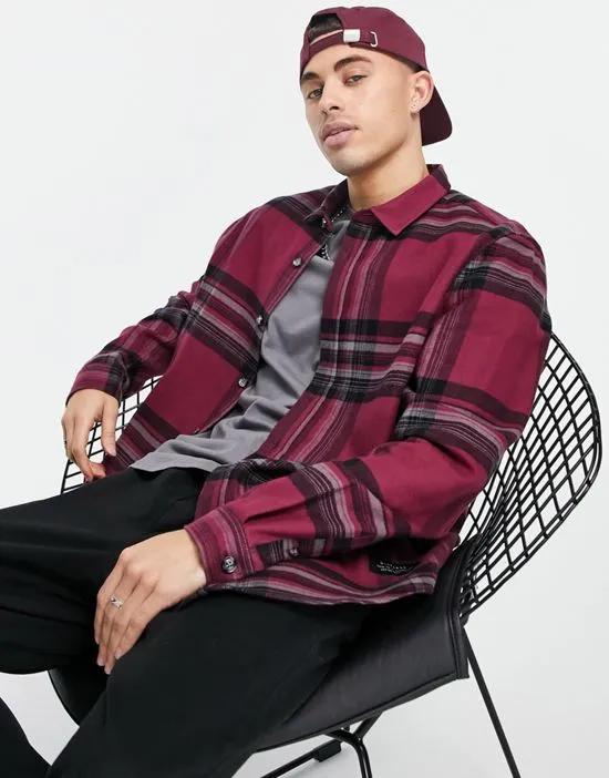 long sleeve check shirt in red