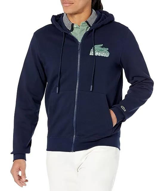 Long Sleeve Classic Fit Full Zip Graphic Hoodie