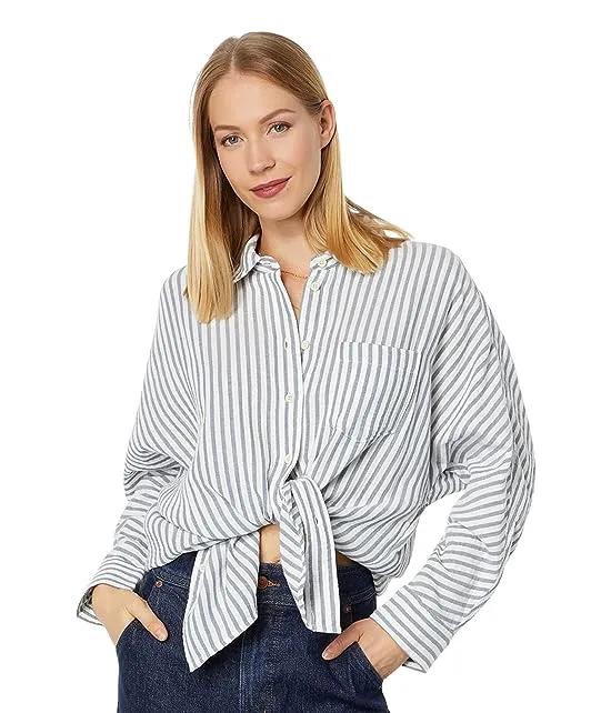 Long Sleeve Dolman Shirt - Taosen Double Gauze Stripe