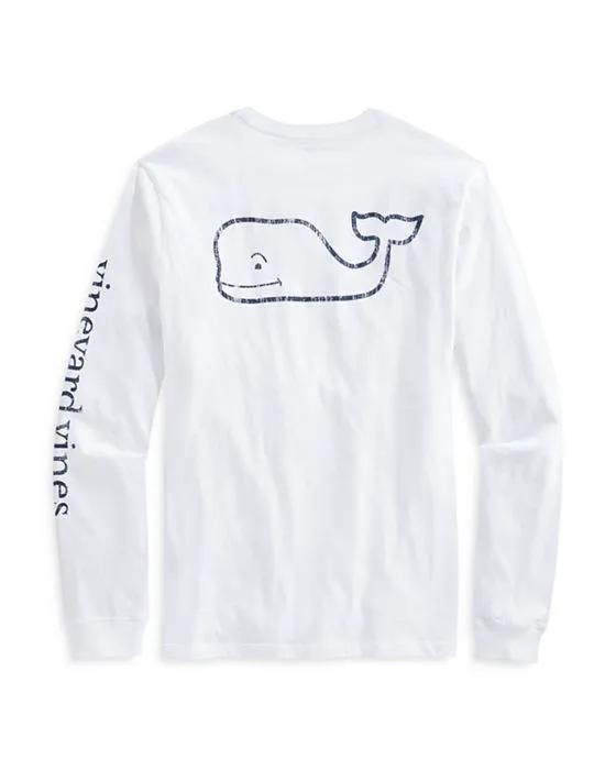 Long Sleeve Garment Dyed Vintage Whale Tee