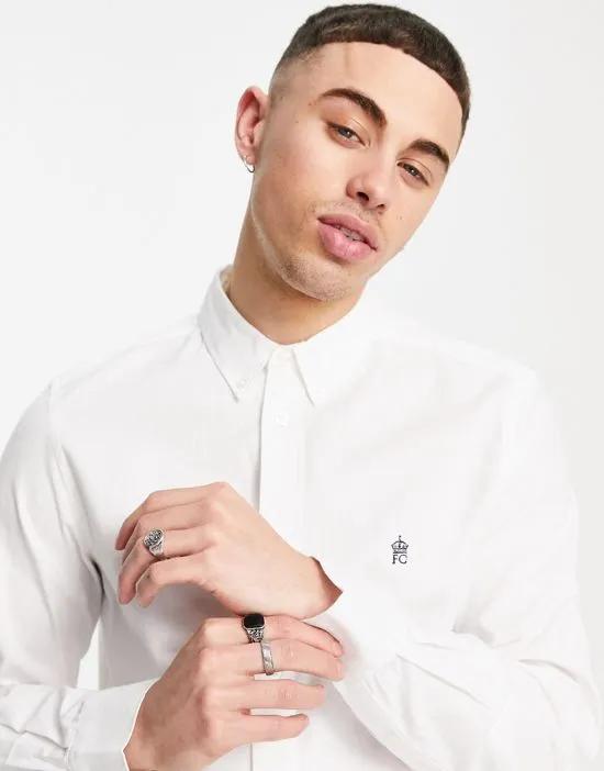 long sleeve oxford shirt in white