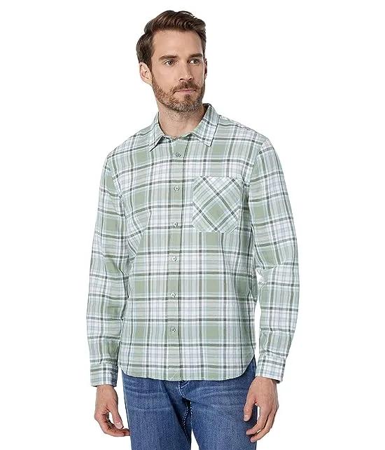 Long Sleeve Plaid Button-Down Shirt