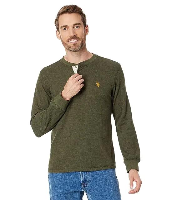 Long Sleeve Small Pony Thermal Henley