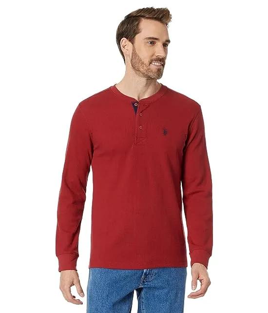 Long Sleeve Small Pony Thermal Henley