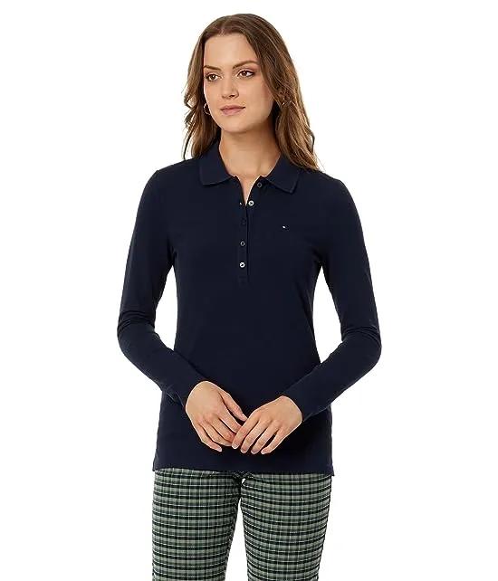 Long Sleeve Solid Polo