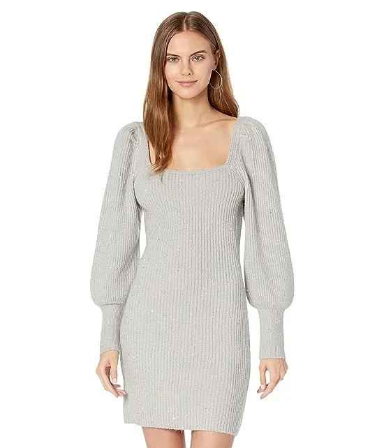 Long Sleeve Square Neck Sweaterdress