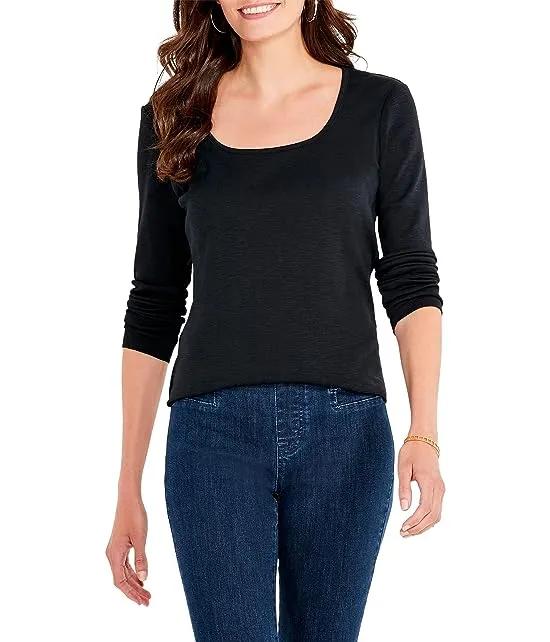 Long Sleeve Square Neck Tee