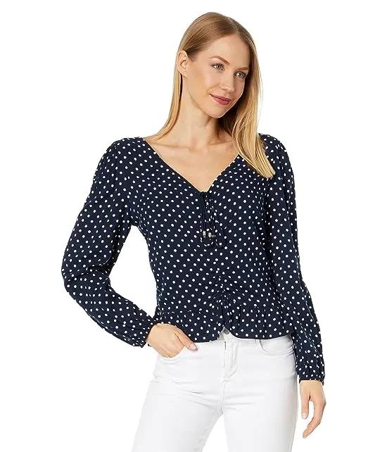 Long Sleeve Top with Ruching