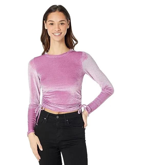 Long Sleeve Top with Side Shirring