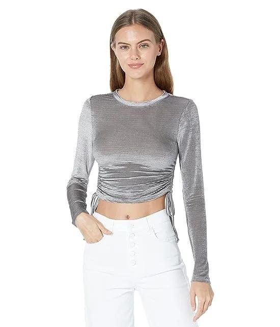 Long Sleeve Top with Side Shirring