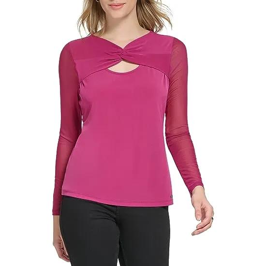 Long Sleeve with Mesh Knot Detail