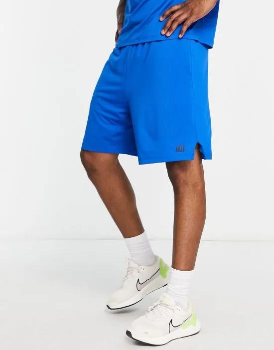 longline shorts in blue