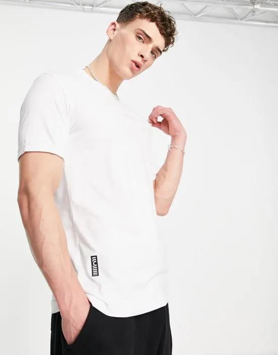 longline t-shirt in white