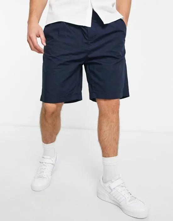 loose fit chino shorts in navy