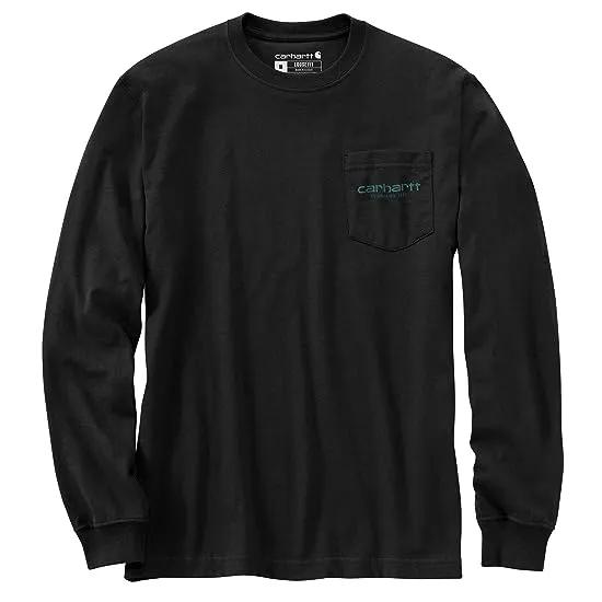 Loose Fit Heavyweight Long Sleeve Pocket C Graphic T-Shirt