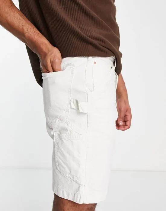 loose relaxed fit shorts in stone