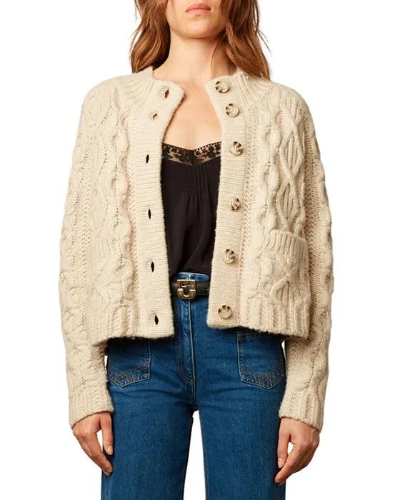 Loulou Cable Knit Cardigan