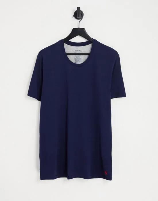 lounge T-shirt with pony logo in navy stripe