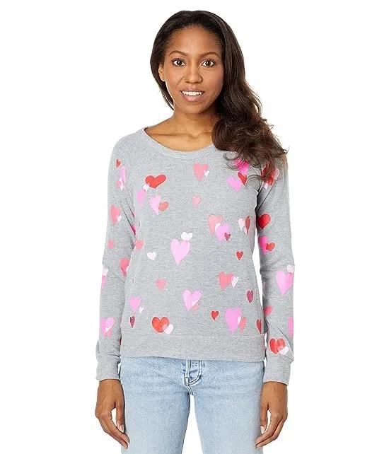 "Love Hearts" Sustainable Bliss Knit Pullover