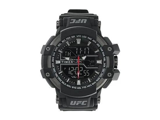 53 mm UFC Tactic Digital Dial Black Resin Strap Watch