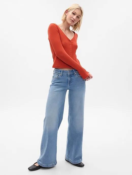 Low Rise Stride Jeans with Washwell​