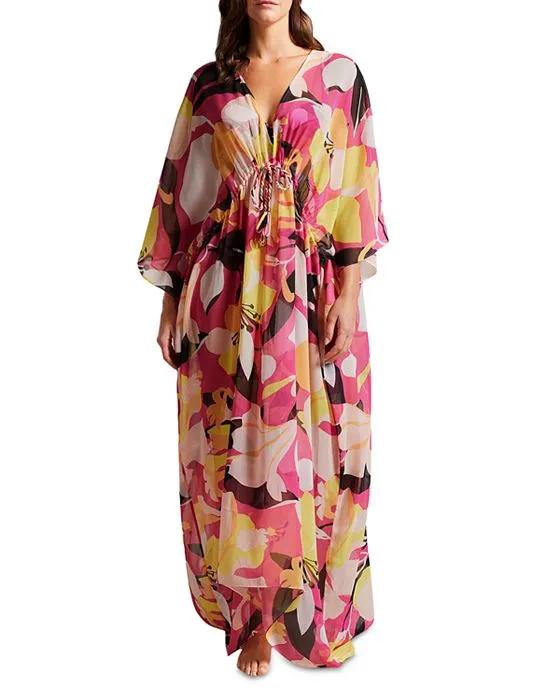 Lucenaa Belted Maxi Swim Cover-Up