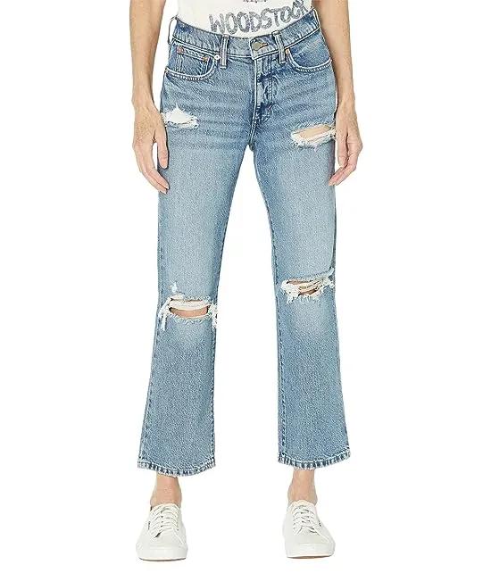 Lucky Brand High-Rise Zoe Straight in Saturn Destructed