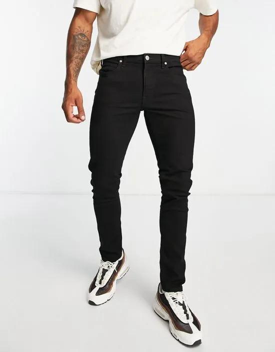 luke slim tapered fit jeans in clean black