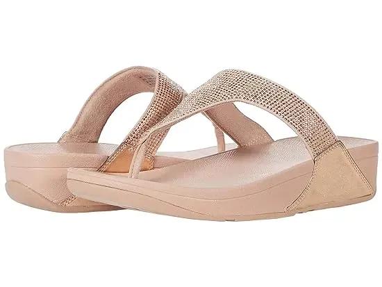 Lulu Crystal Embellished Toe-Post Sandals
