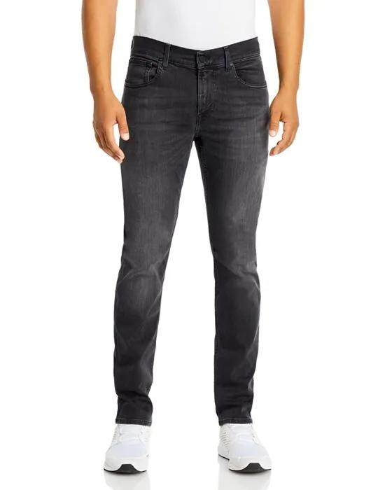 Luxe Performance Plus Slimmy Tapered Slim Fit Jeans in Washed Black
