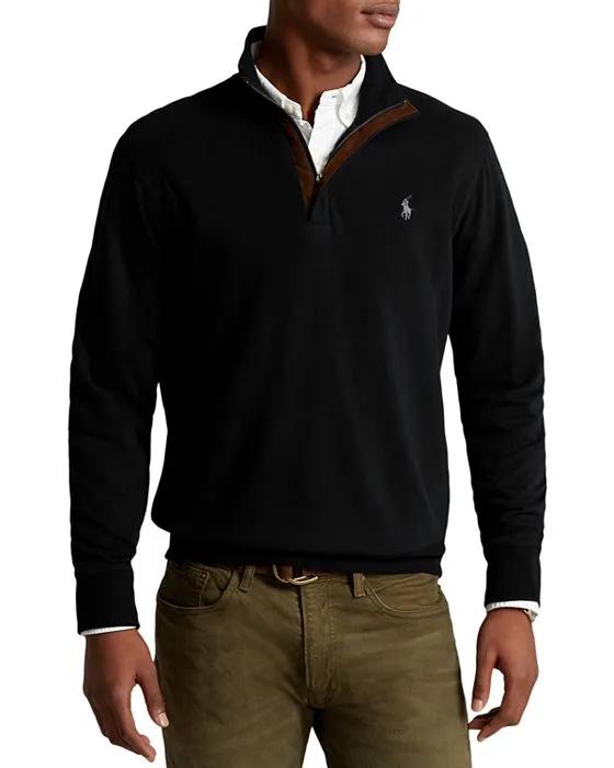 Luxury Jersey Quarter-Zip Pullover