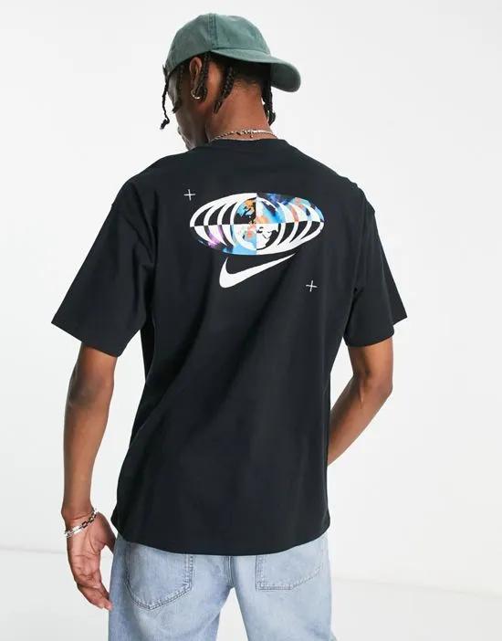 M90 t-shirt with back print in black