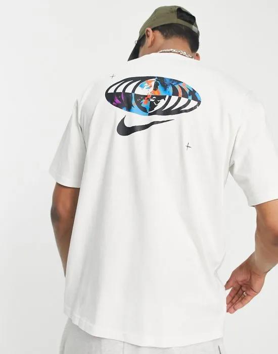 M90 t-shirt with back print in white