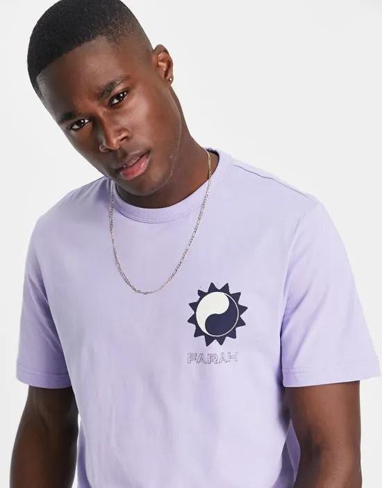 Mackey yin yang cotton t-shirt in lilac
