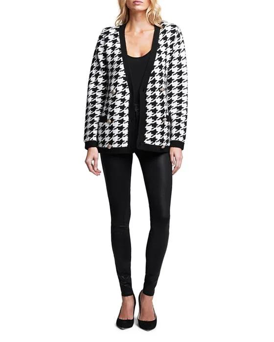 Maddy Houndstooth Double Breasted Cardigan