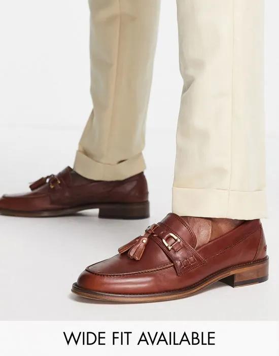 made in Portugal loafers in tan leather