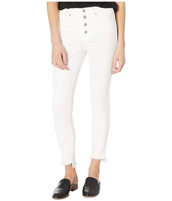 Madewell 10" High-Rise Skinny Jeans in Pure White